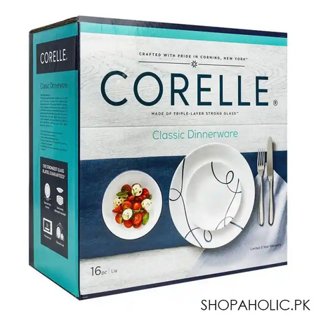 corelle classic dinnerware set, lia 16 pack, 16s lia ph image2