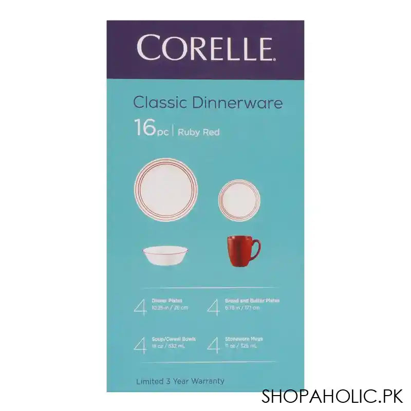 Corelle Livingware Breakfast Set, Ruby Red, 16 Piece, 16-RR-PH - Image 5