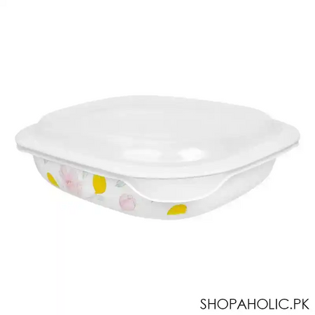 corelle oblong dish elegant city with plastic cover, 2.83 liter, d 96 ec image2