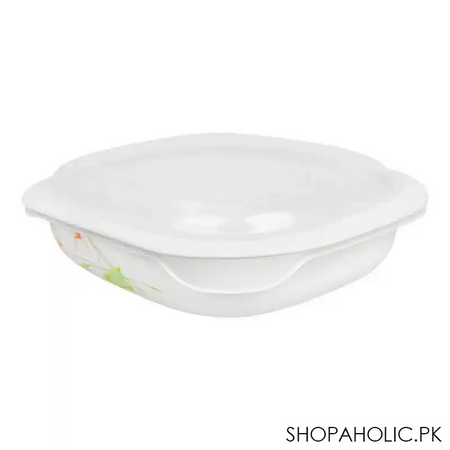 corelle oblong dish lilly ville with plastic cover, 2.83 liter, d 96 lv image2