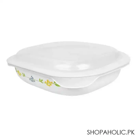 corelle oblong dish secret garden with plastic cover, 2.83 liter, d 96 sg image2