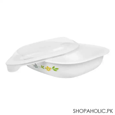 corelle oblong dish secret garden with plastic cover, 2.83 liter, d 96 sg main image