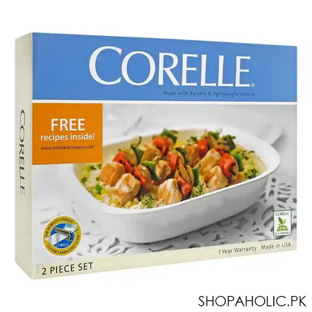 corelle oblong dish white with plastic cover, 2.83 liter, d 96 n image3