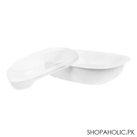 corelle oblong dish white with plastic cover, 2.83 liter, d 96 n main image