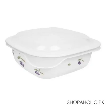 corelle square dish plum set with plastic lid, 1.41 liter, 2 pack, d 48 pu image2