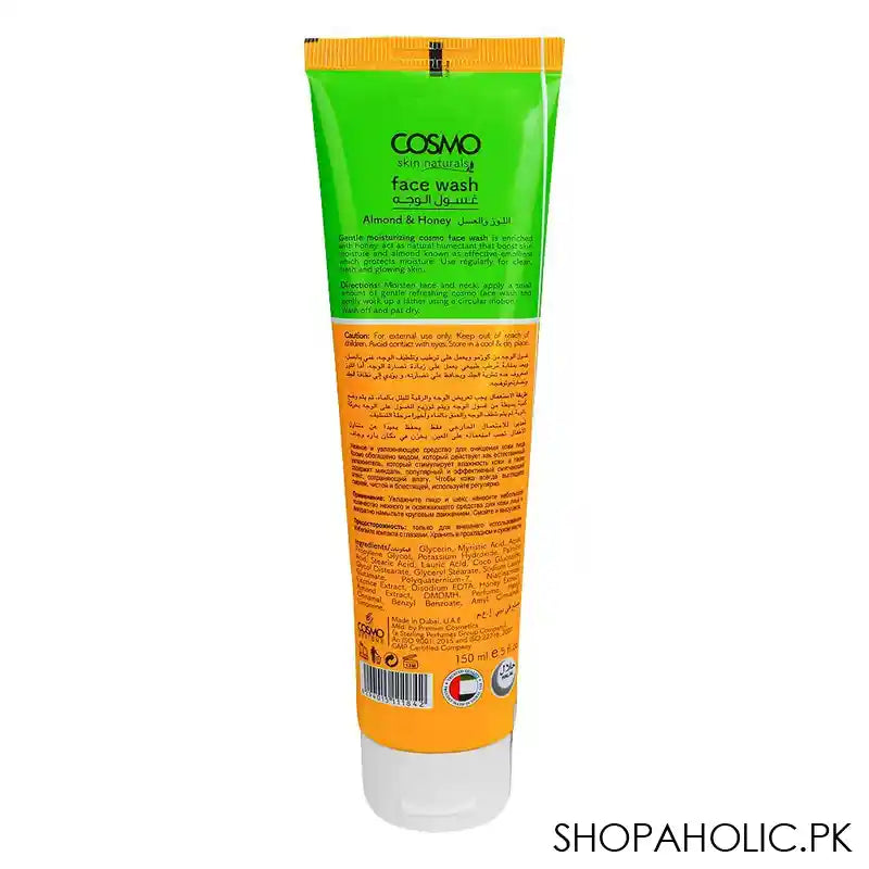 Cosmo Beauty Almond & Honey Face Wash, 150ml - Image 3