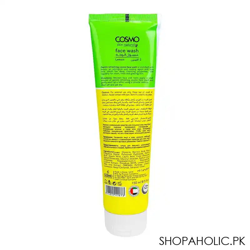 Cosmo Beauty Lemon Skin Lightening Face Wash, 150ml - Image 3