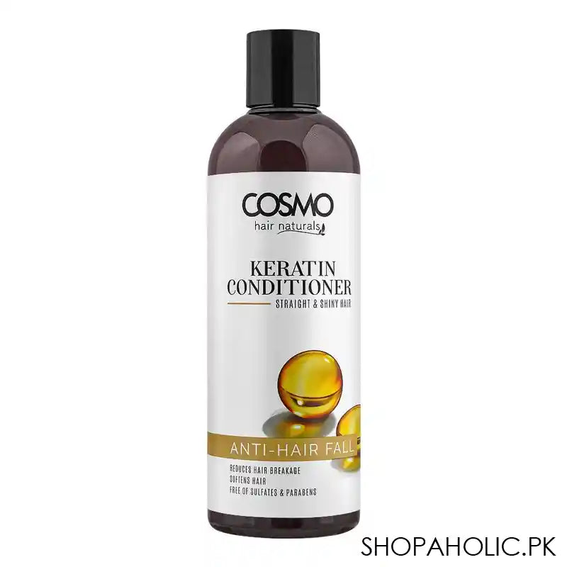 Cosmo Hair Naturals Anti-Hair Fall Keratin Conditioner, Straight & Shiny Hair, Reduces Hair Breakage, 480ml - Main Image