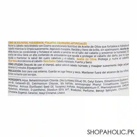 Cosmo Hair Naturals Olive Oil Nourishing Conditioner, For All Hair Types, 1000ml - Image 3