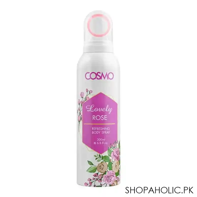 cosmo lovely rose refreshing body spray, 200ml main image