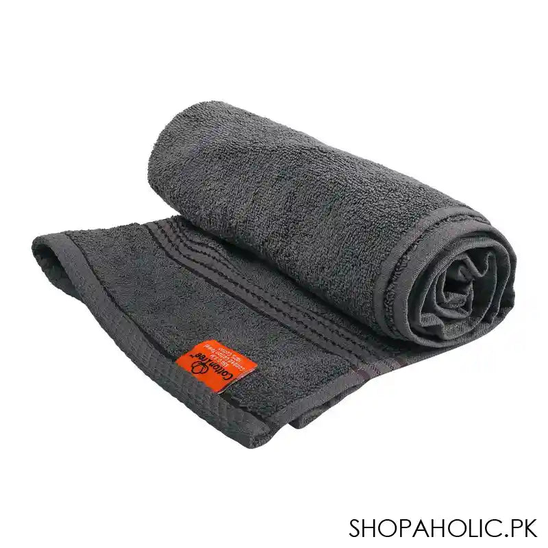 Cotton Tree Combed Cotton Hand Towel, 50x100cm, Dark Grey - Image 2