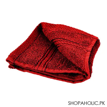Cotton Tree Combed Cotton Wash Towel, 30x30cm, Maroon - Main Image
