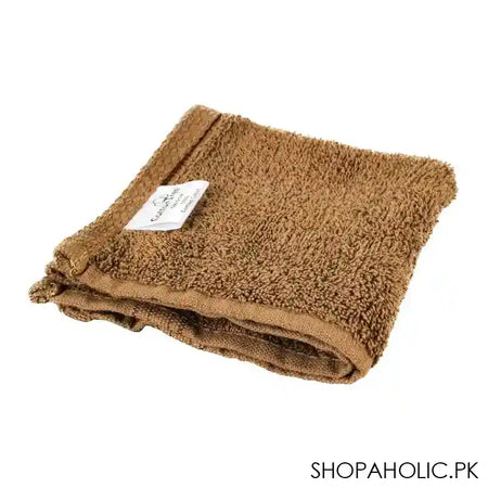 Cotton Tree Combed Cotton Wash Towel, 30x30cm, Medium Brown - Main Image