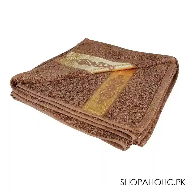 Cotton Tree Jacquard New Fancy Bath Towel, 70x140, M-Brown - Main Image