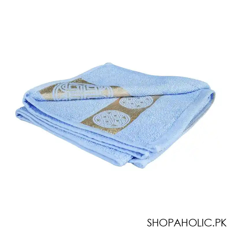 Cotton Tree Jacquard New Fancy Hand Towel, 50x100, Light Blue - Main Image