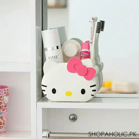 creative cartoon kitty multifunctional toothbrush holder main image