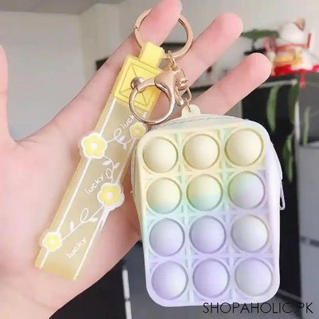 creative silicone decompression pop it toy keychain image4