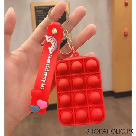 creative silicone decompression pop it toy keychain image5