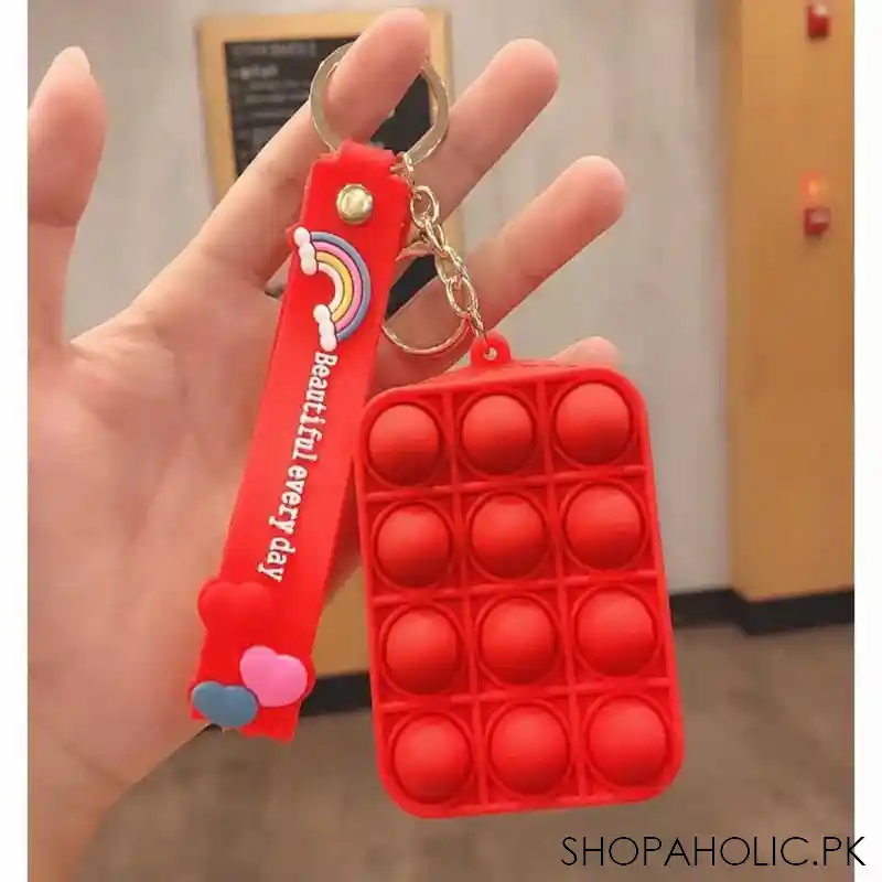 creative silicone decompression pop it toy keychain image5