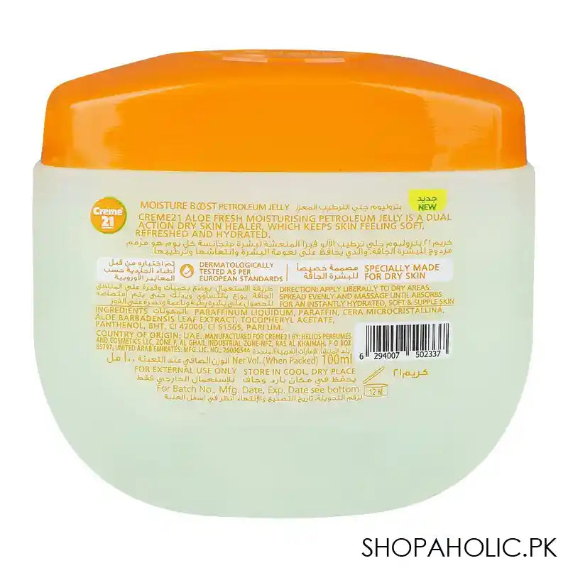 Creme 21 Moisture Aloe Vera Fresh Moisturizing Petroleum Jelly, 100ml - Image 2