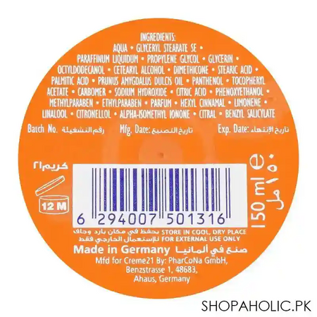 creme 21 moisturizing cream, 150ml image2