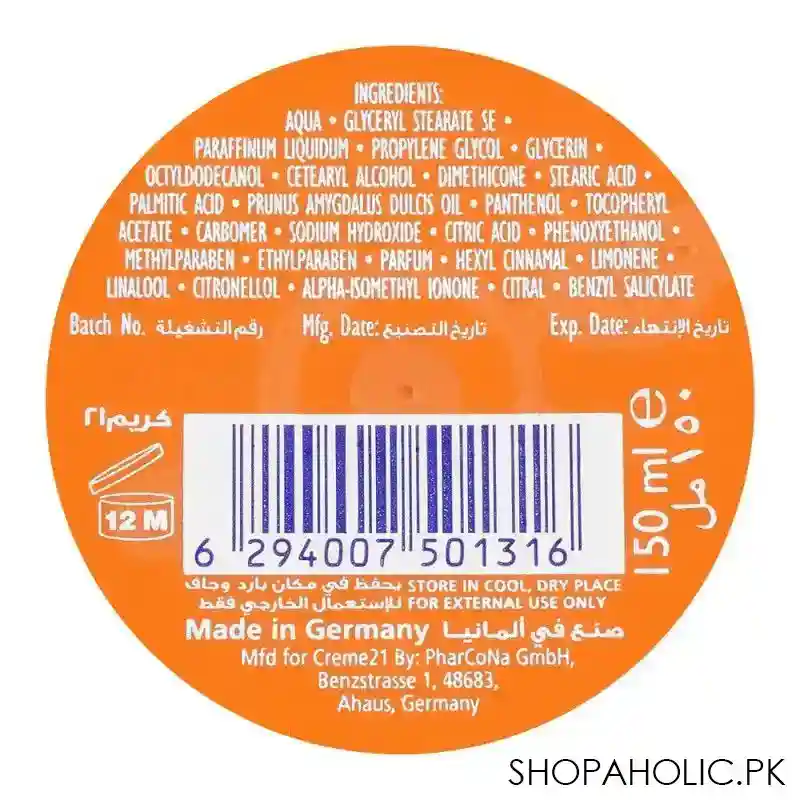 creme 21 moisturizing cream, 150ml image2