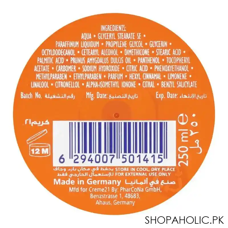 creme 21 moisturizing cream, 250ml image2