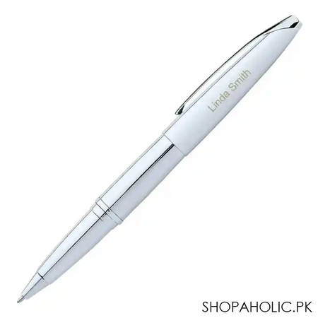 cross atx pure chrome rollerball pen with chrome plated appointments, black gel ink, 885 2 main image