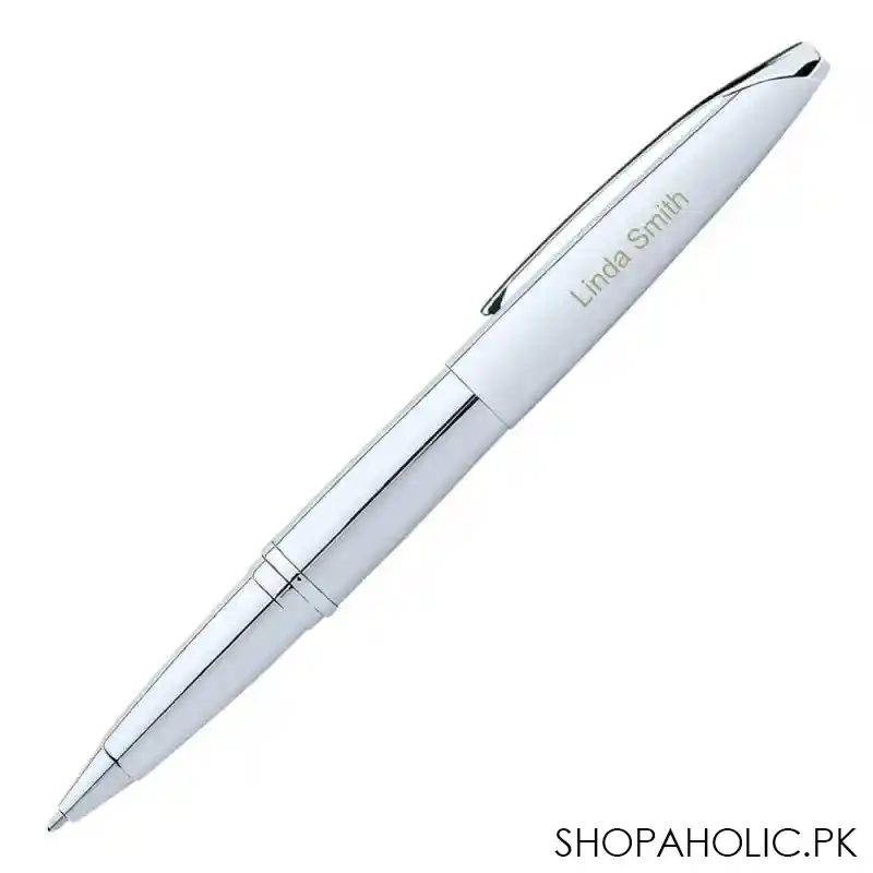 cross atx pure chrome rollerball pen with chrome plated appointments, black gel ink, 885 2 main image