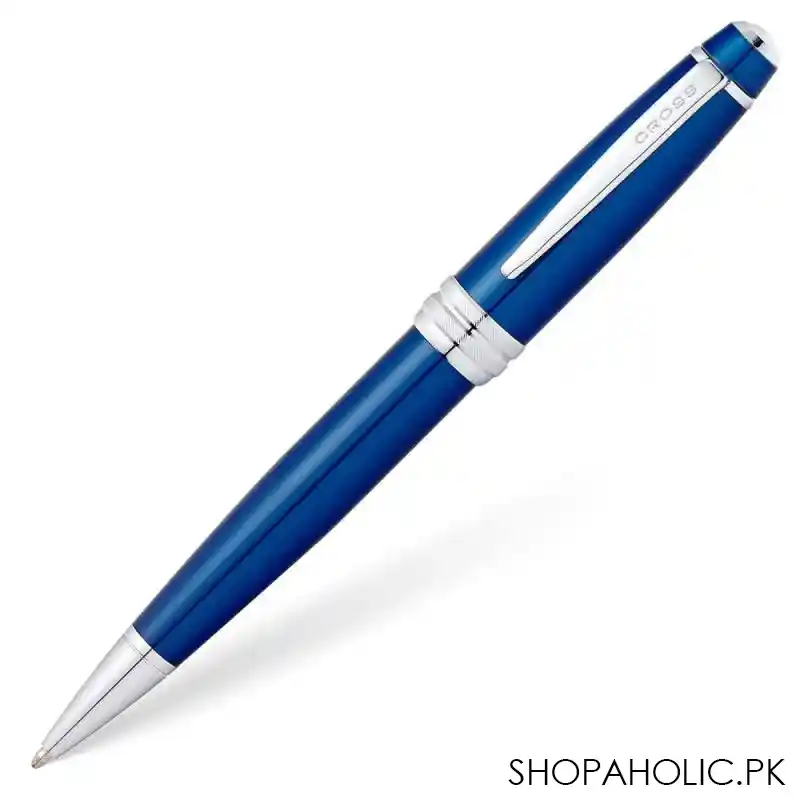 cross bailey blue lacquer ballpoint pen, with black medium tip, at0452 12 main image