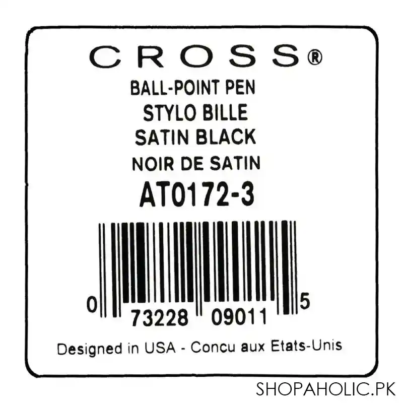 cross stratford satin chrome black ballpoint pen, at0172 3 image5