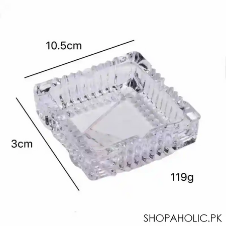 crystal heavy glass ashtray main image