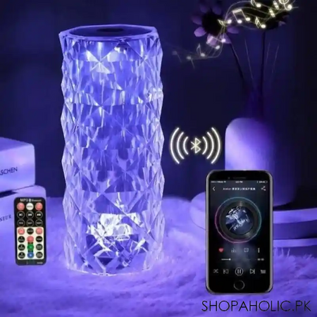 crystal lamp with bluetooth speaker main image