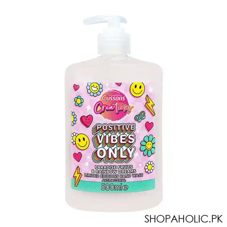 Cussons Creations Positive Vibes Only Paradise Fruit & Rainbow Dreams Antibacterial Hand Wash, 500ml - Main Image