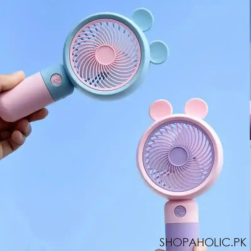 cute bear ear fan with stand image3