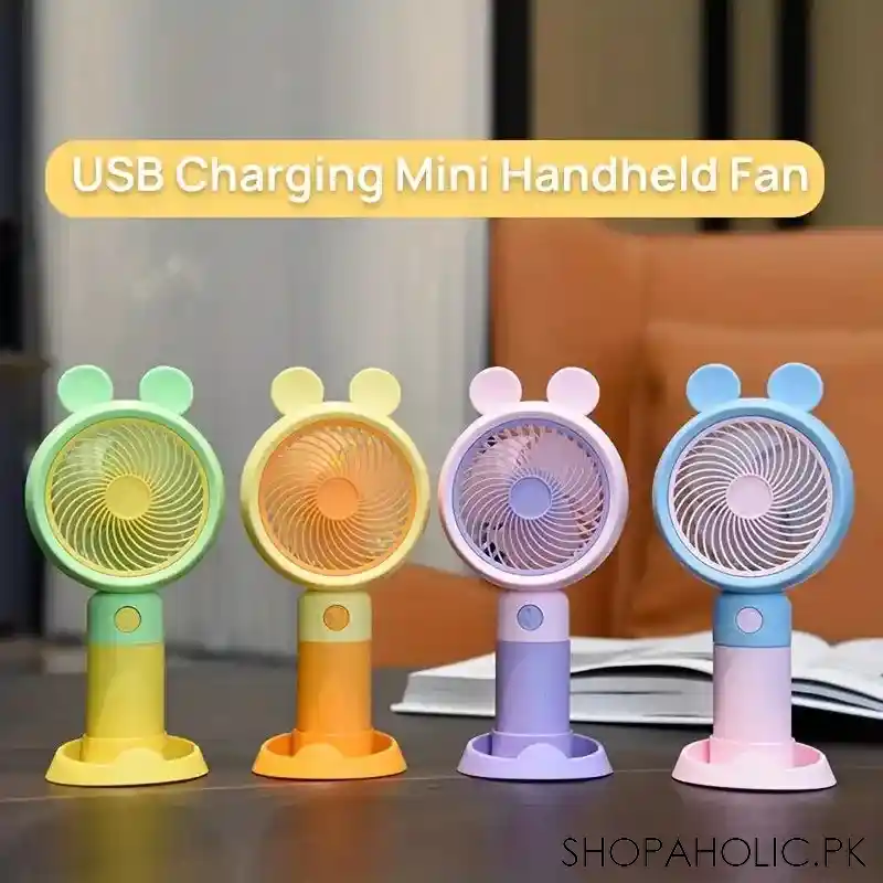 cute bear ear fan with stand image4