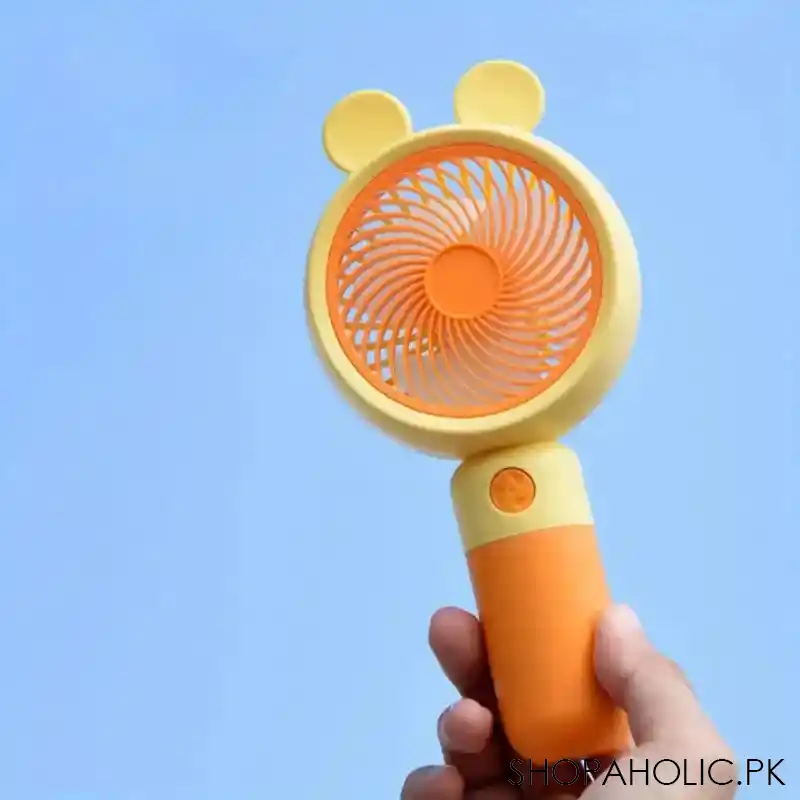 cute bear ear fan with stand main image