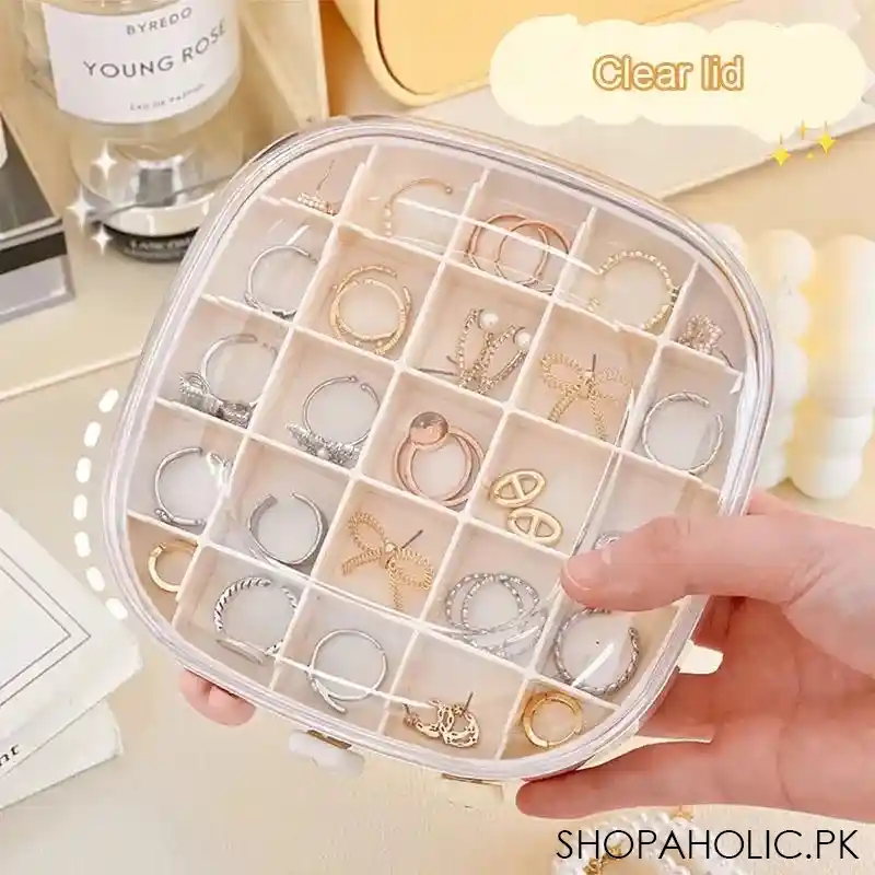 cute double layer mesh jewelry box image4