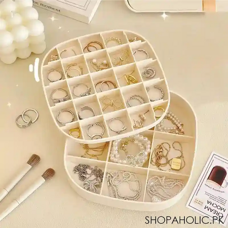 cute double layer mesh jewelry box main image