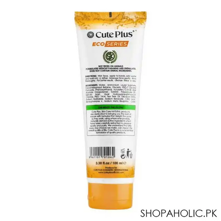 cute plus eco series acne wash clears breakouts oil free, for all skin types, 100ml image2