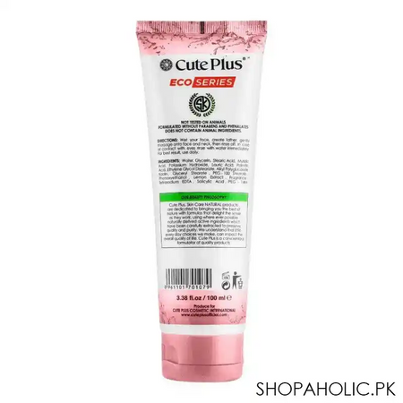 cute plus eco series real beauty spotless fairness facial foam, for all skin types, 100ml image2