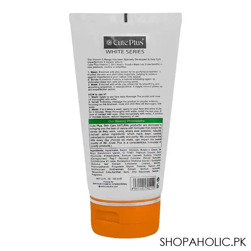 Cute Plus Vitamin-C Facewash 150ml - Image 3