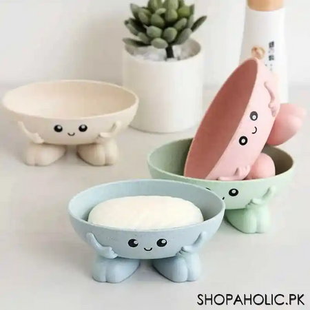 cute smiley soap dish for kids children main image