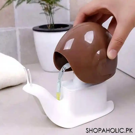 cute snail shape liquid soap dispenser for kitchen and bathroom image5