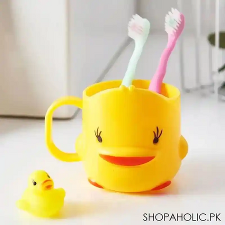 cute yellow duck mouthwash cup main image
