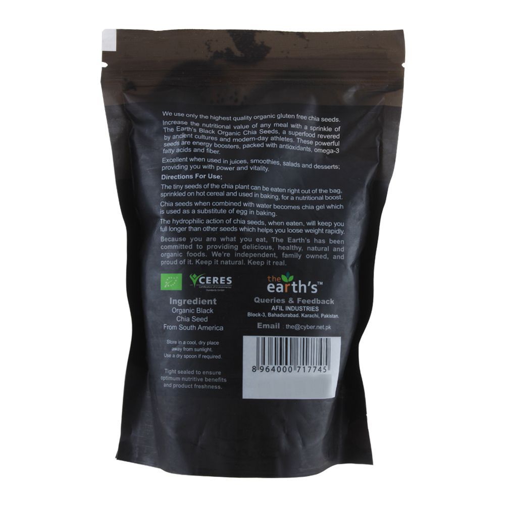 The Earth's Organic Black Chia Seed, 275g - Image 2