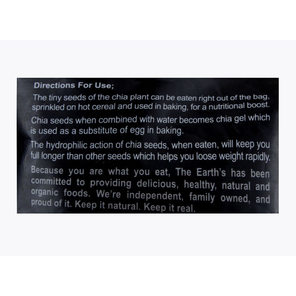 The Earth's Organic Black Chia Seed, 275g - Image 3