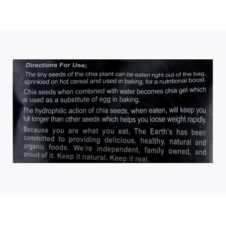 The Earth's Organic Black Chia Seed, 275g - Image 3