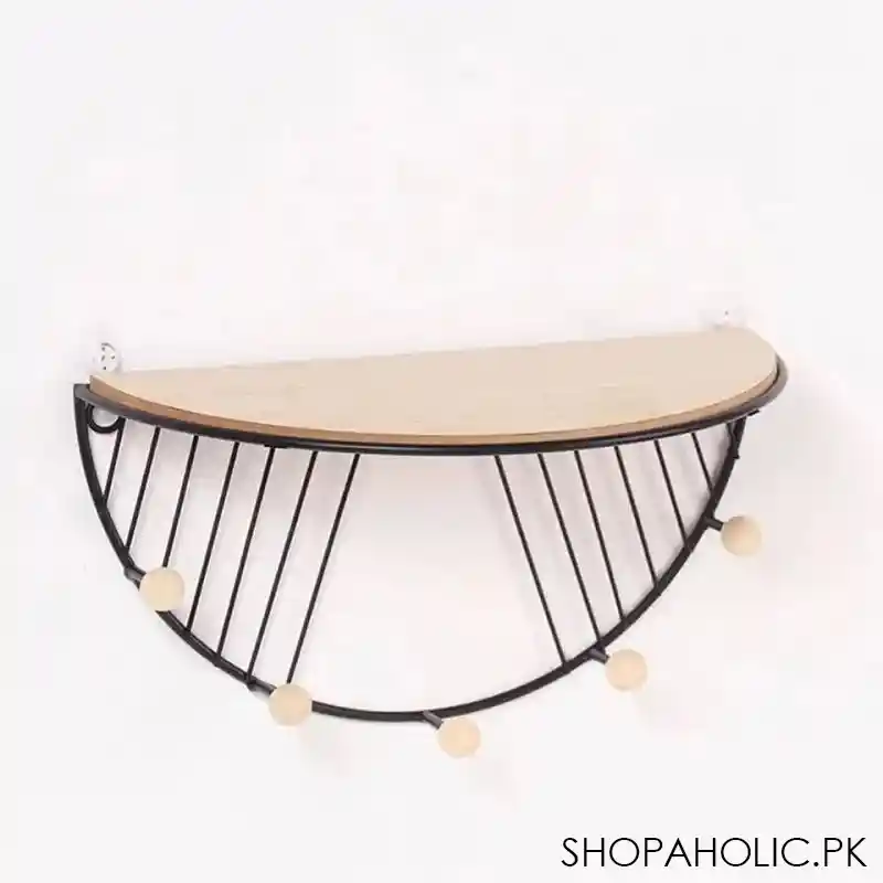 d shape iron wall rack image2