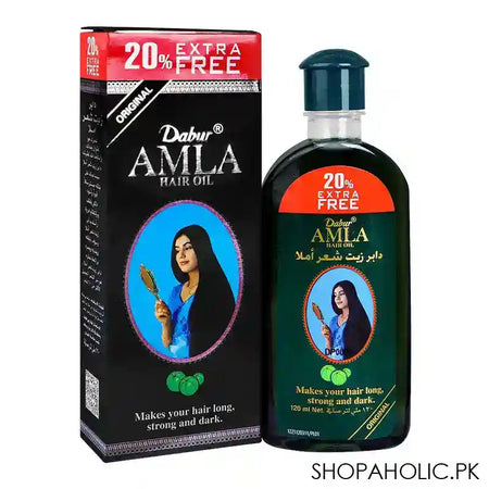 Dabur Amla Hair Oil, 20% Extra Free, 120ml - Image 5